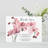 ピンクオーキッドフローラ葬儀の死ありがとう 招待状 (スタンド正面)