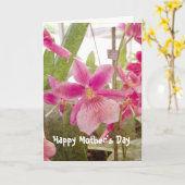 ピンクオーキッドマザーズデイカード カード (黄色い花)
