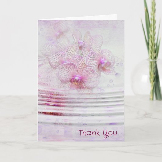 ピンクオーキッドリップルサンキュー サンキューカード (正面)