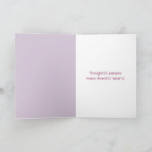 ピンクオーキッドリップルサンキュー サンキューカード (内部)