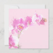 ピンクオーキッド水の色のスプラッシュありがとう サンキューカード (裏面)