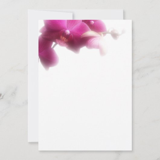 ピンクオーキッド結婚式の日付発表を保存 招待状 (裏面)