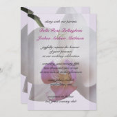 ピンクオーキッド結婚式招待状 招待状 (正面/裏面)