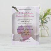 ピンクオーキッド結婚式招待状 招待状 (スタンド正面)