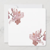 ピンクオーキッド葬儀サンキューカード 招待状 (裏面)