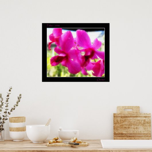 ピンクオーキッド ポスター (キッチン)