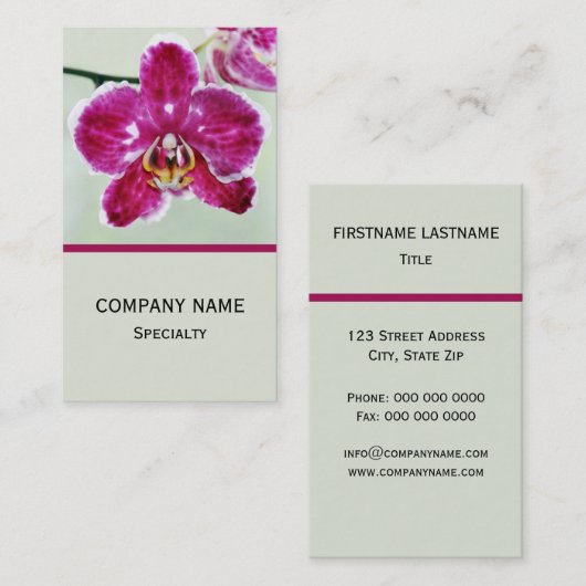 ピンクオーキッド 名刺 (正面/裏面)