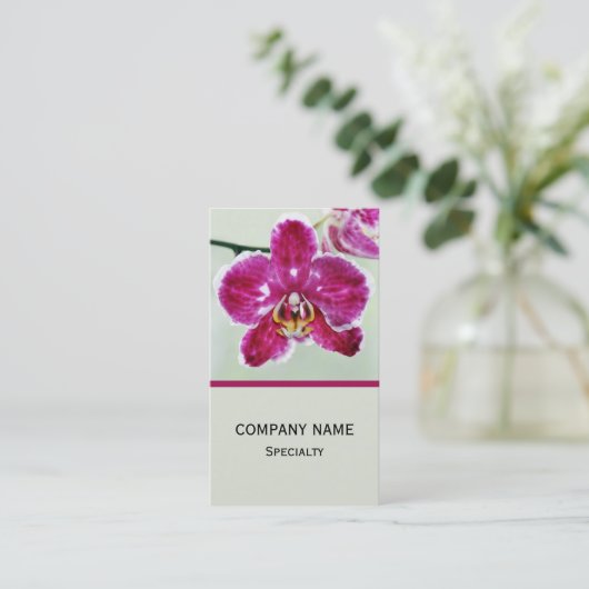 ピンクオーキッド 名刺 (スタンド正面)
