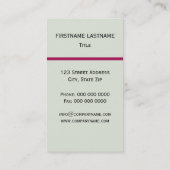 ピンクオーキッド 名刺 (裏面)