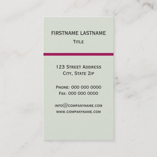 ピンクオーキッド 名刺 (裏面)