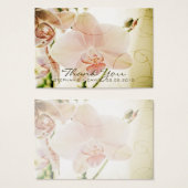 ピンクオーキッド・結婚式の引き出物ラベル (正面&裏面)