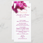 ピンクオーキッ結婚トのメニュー メニュー (正面/裏面)