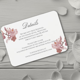 ピンクオーキッ結婚トの情報カード