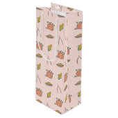 ピンクオータムハーベストフェスティバルかわいらし感謝祭 ワインギフトバッグ (正面アングル)