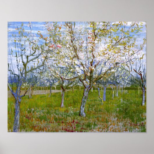 ピンクオーチャード(F555)ヴァンゴッホファインアート ポスター (正面)