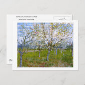 ピンクオーチャード(F555)ヴァンゴッホファインアート ポストカード (正面/裏面)