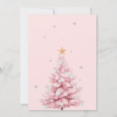 ピンクオーナメントクリスマスパーティー 招待状 (裏面)