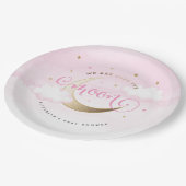 ピンクオーバーザムーン紙プレート ペーパープレート (アングル)