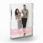 ピンクオーバーレイ | ファミリパーソナライズされたフォトブロック フォトブロック (左)