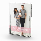 ピンクオーバーレイ | ファミリパーソナライズされたフォトブロック フォトブロック (右)