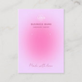 ピンクオーラモダンイヤリングスタイリッシュディスプレイカード 名刺 (正面)