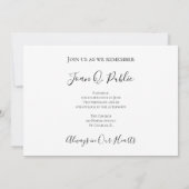 ピンクオーランズオンステムお祝い・オブ・ライフ 招待状 (裏面)