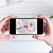 ピンクオーランズオンステムお祝い・オブ・ライフ 招待状