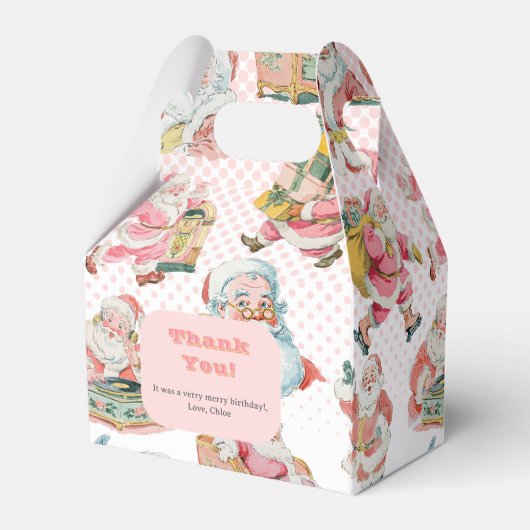 ピンクオーwhatおもしろいレトログルービーサンタクロース誕生日 フェイバーボックス (裏面サイド)