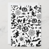 ピンクオ不気味ンハロウィーン誕生日招待状 招待状 (裏面)