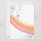 ピンクオ不気味ンハロウィーン誕生日招待状 招待状 (裏面)