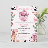 ピンクカウガールディスコバースデー 招待状 (スタンド正面)