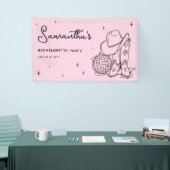 ピンクカウガールディスコ ラストロデオ バチェロレッテパーティー 横断幕 (トレードショー)