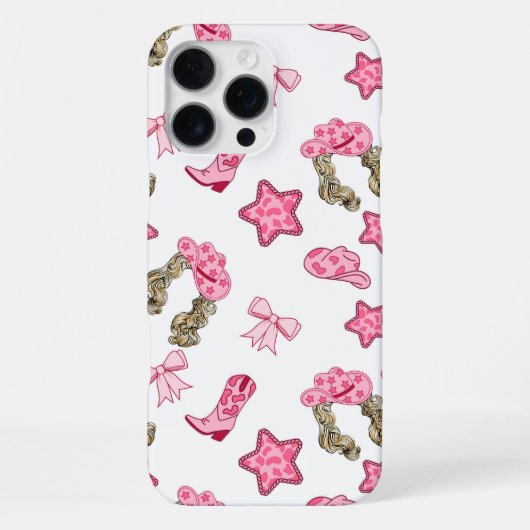 ピンクカウガール柄 iPhoneケース (裏面)