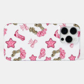 ピンクカウガール柄 iPhoneケース (裏面横)