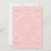 ピンクカウガール | 馬のシルエット | 誕生日   招待状 (裏面)