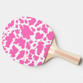 ピンクカウスポッツプリントカウボーイ農家 卓球ラケット (横)