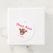 ピンクカウズテーマ誕生日パーティー フェイバータグ (インサイチュ)