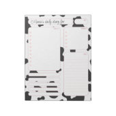 ピンクカウデイリープランナーノートとTo Doリスト ノートパッド (回転)