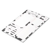 ピンクカウデイリープランナーノートとTo Doリスト ノートパッド (アングル)