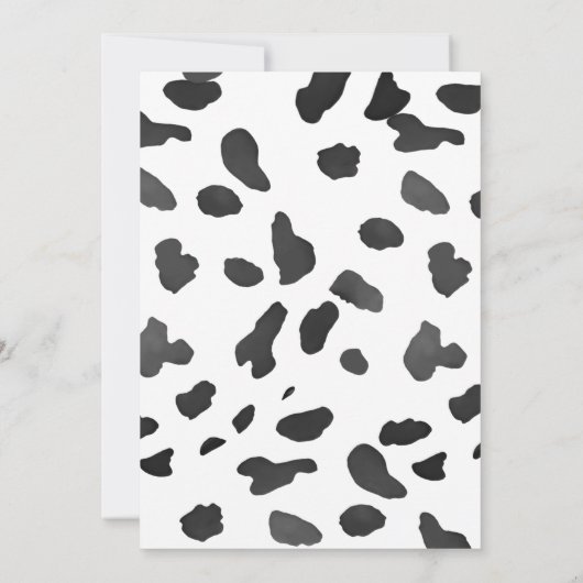 ピンクカウパターンウェスタン素朴女性のカーボーイ誕生日 招待状 (裏面)