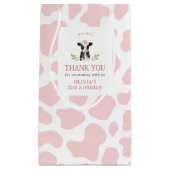 ピンクカウパターン抱き枕 スモールペーパーバッグ (正面)