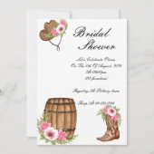 ピンクカウボーイブライダルシャワー招待 招待状 (正面)