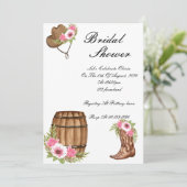 ピンクカウボーイブライダルシャワー招待 招待状 (スタンド正面)