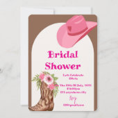 ピンクカウボーイブライダルシャワー 招待状 (正面)