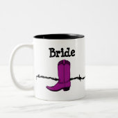 ピンクカウボーイブーツブライトマグ ツートーンマグカップ (左)