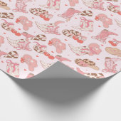 ピンクカウボーイブーツラッピング紙 ラッピングペーパー (角)