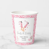 ピンクカウボーイブーツ&バブリーブライダルシャワー 紙コップ (正面)