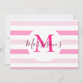 ピンクカエルの女の子の誕生日パーティー 招待状 (裏面)