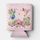 ピンクカクテルキャンディグリッター誕生日 缶クーラー (裏面)