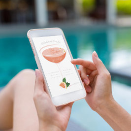 ピンクカクテルバチェロレッテ 招待状